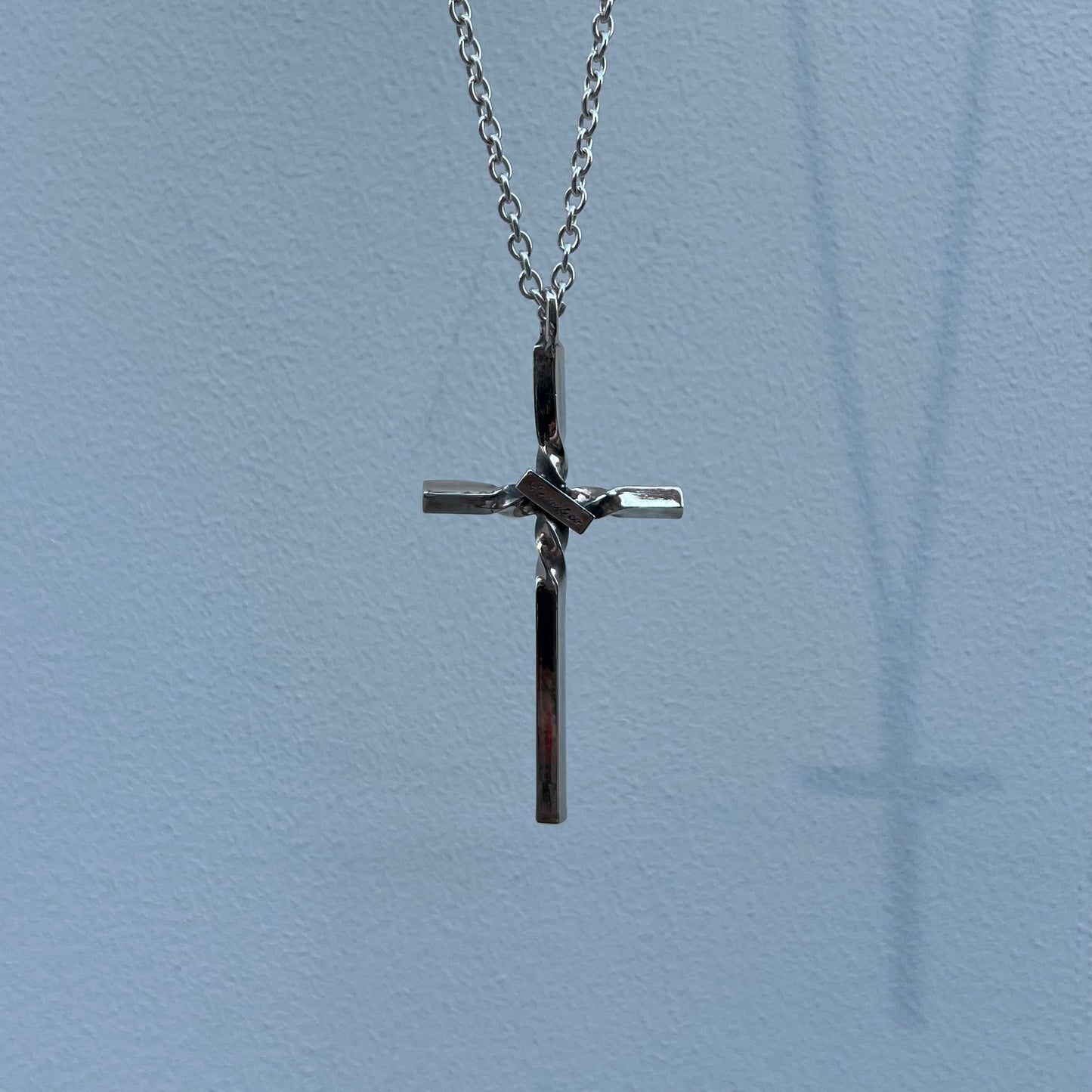 Label Cross Pendant (Large)