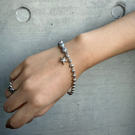 Recoil&co. x "TSUNAGI" Pearl Bracelet with Star