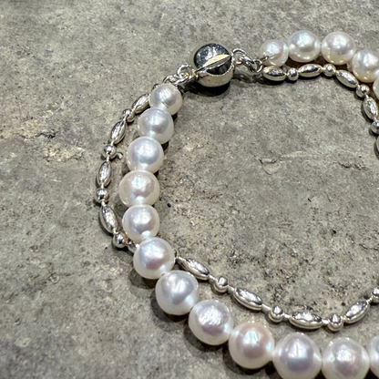 Recoil&co. x "TSUNAGI" Pearl Bracelet with Heart - 02