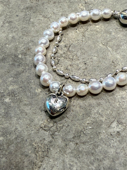 Recoil&co. x "TSUNAGI" Pearl Bracelet with Heart - 02